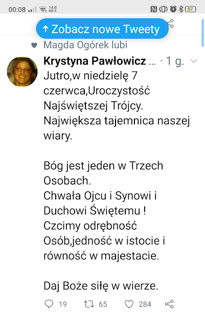 Krystyna Pawłowicz - wpis z Twittera